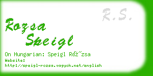 rozsa speigl business card